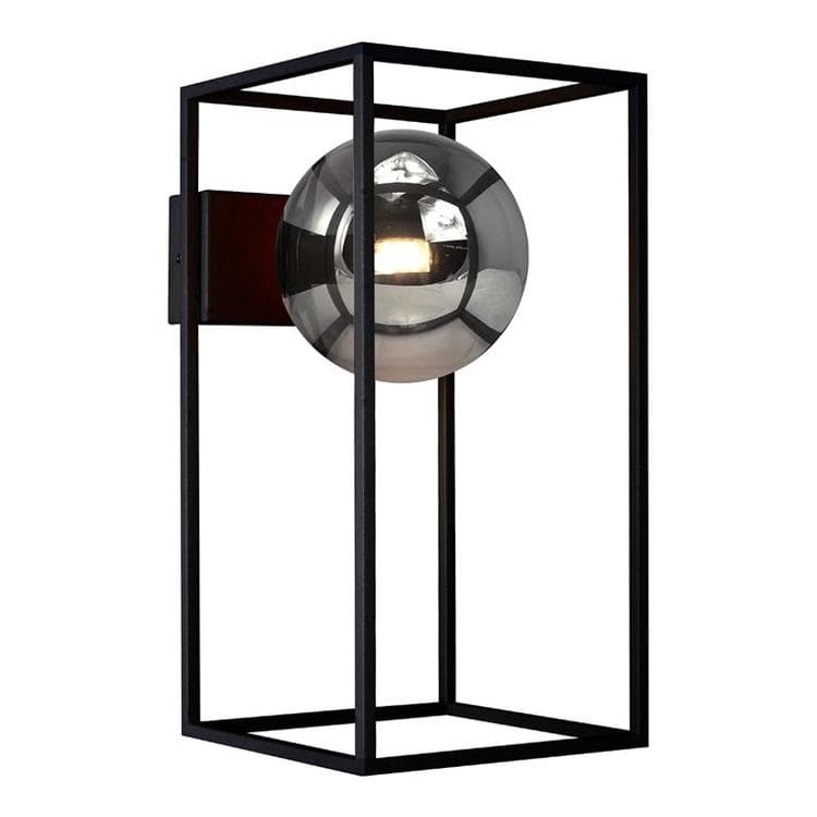 Lampa ścienna Metal/Glass do łazienki H27cm DAISY Fumé/Noir