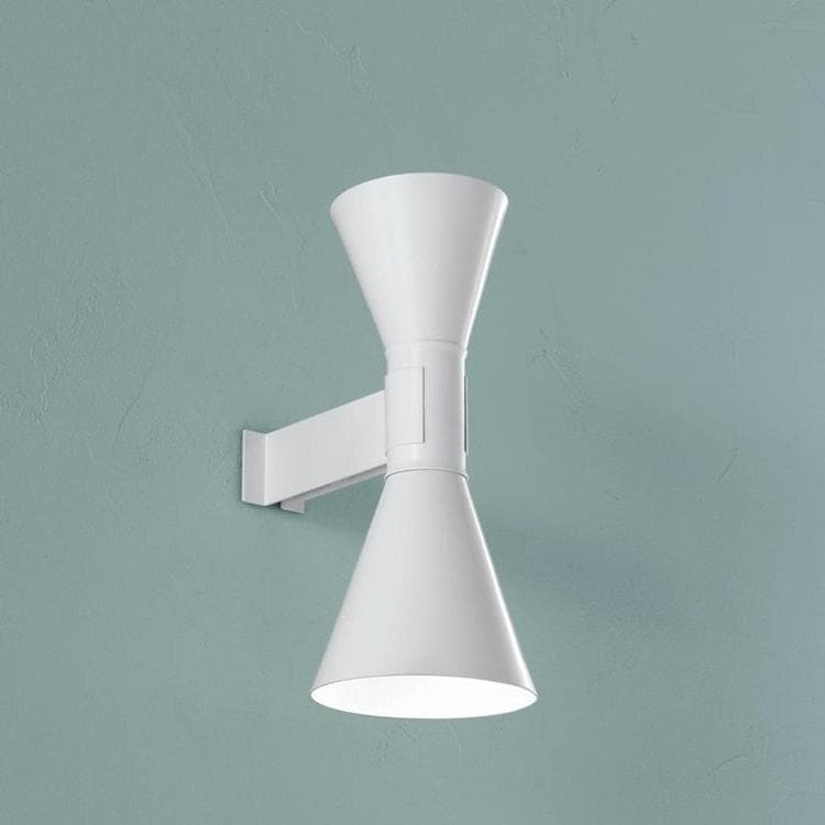 Aluminiowa 2 punktowa lampa ścienna H40cm LAMPA ŚCIENNA MARSEILLE Bialy