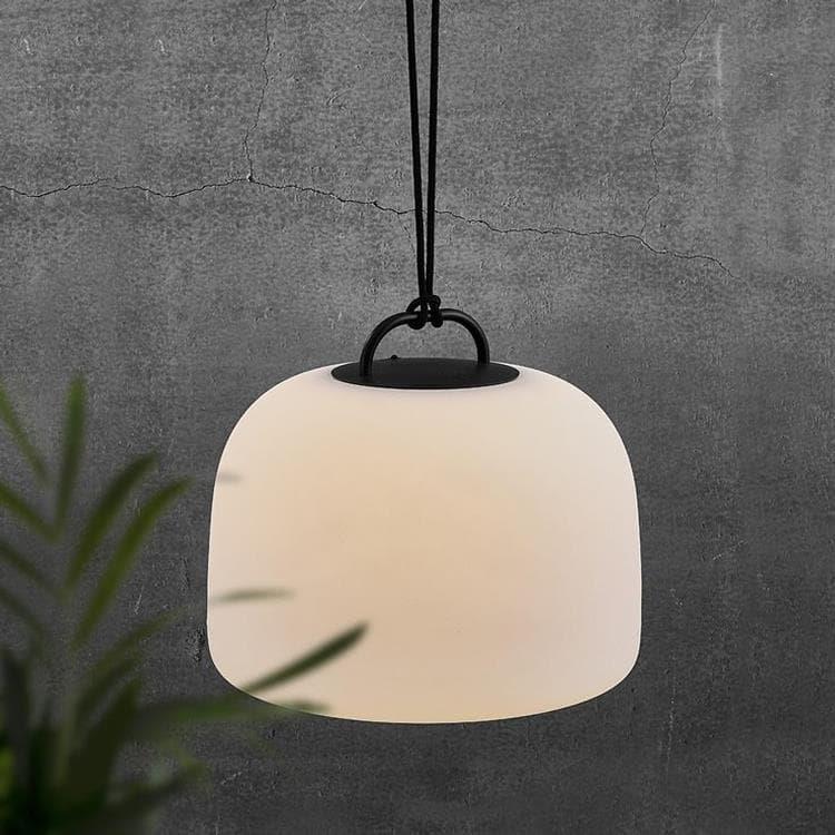 Lampa wisząca zewnętrzna Metal Ø36cm KETTLE Czarny