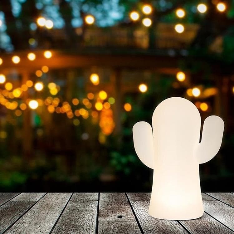Lampka LED Kaktus Silikonowa Wys.21.5cm PANCHITO Bialy