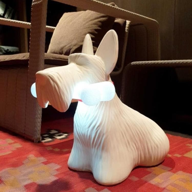 Lampa dla psa LED H37cm SCOTTIE Bialy
