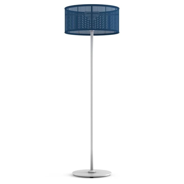 Lampa podłogowa zewnętrzna LED solarna Aluminium/Tkanina Wys.170cm PADERE Bialy/Niebieskawy