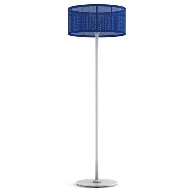 Lampa podłogowa zewnętrzna LED solarna Aluminium/Tkanina Wys.170cm PADERE Bialy/Granatowy