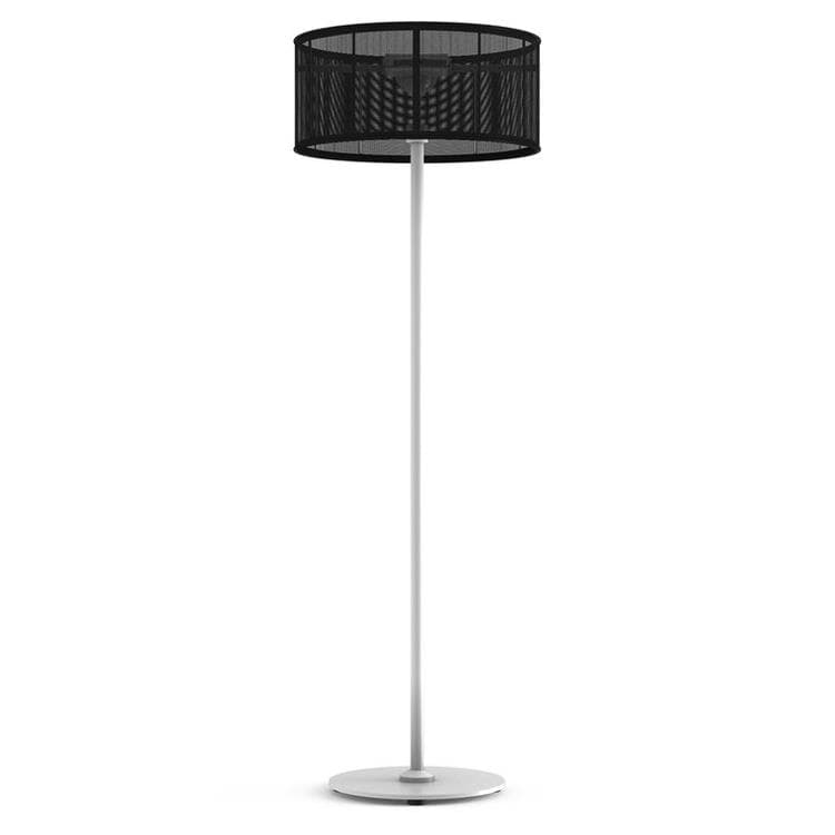 Lampa podłogowa zewnętrzna LED solarna Aluminium/Tkanina Wys.170cm PADERE Bialy/ Czarny weglowy