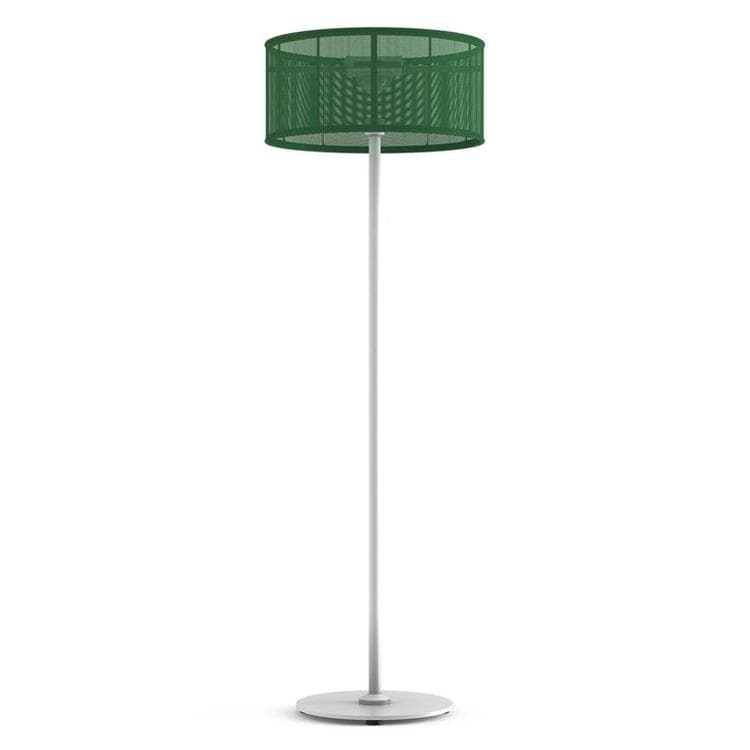 Lampa podłogowa zewnętrzna LED solarna Aluminium/Tkanina Wys.170cm PADERE Bialy/Zielony jadeitowy