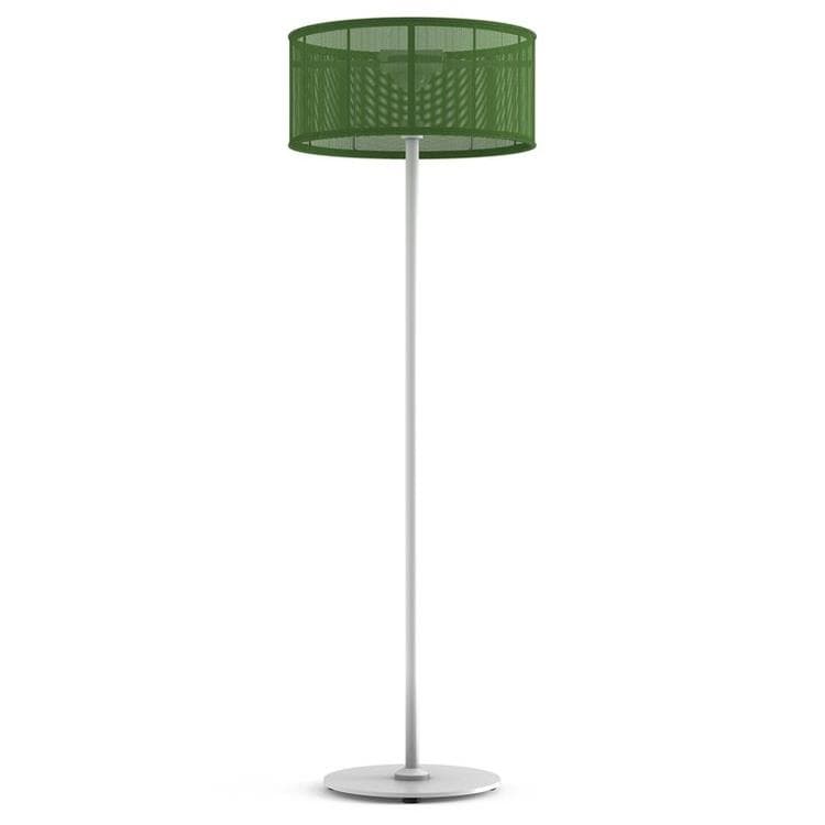 Lampa podłogowa zewnętrzna LED solarna Aluminium/Tkanina Wys.170cm PADERE Bialy/Zielony wiosenny