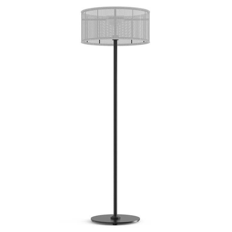 Lampa podłogowa zewnętrzna LED solarna Aluminium/Tkanina Wys.170cm PADERE Czarny Weglowy/Bialy