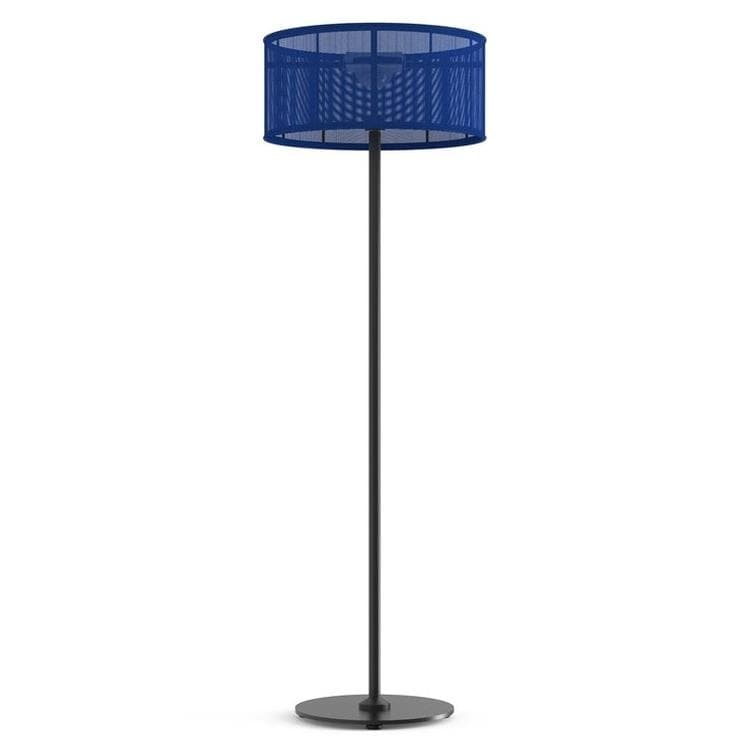 Lampa podłogowa zewnętrzna LED solarna Aluminium/Tkanina Wys.170cm PADERE Czarny Weglowy/Granatowy