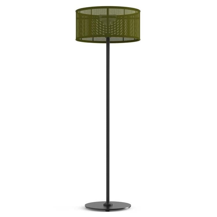 Lampa podłogowa zewnętrzna LED solarna Aluminium/Tkanina Wys.170cm PADERE zielen paproci / czarny