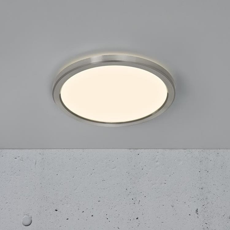 Plastikowa lampa sufitowa LED Ø42cm OJA bialy chrom