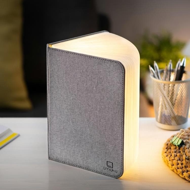 Lampa stołowa Linen H21.5cm SMART FABRIC BOOKLIGHT LARGE Szary