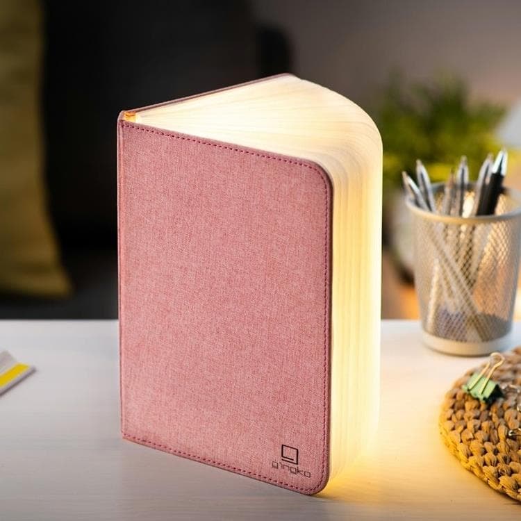 Lampa stołowa Linen H21.5cm SMART FABRIC BOOKLIGHT LARGE Rózowy