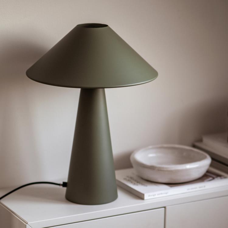Metalowa lampa stołowa H47cm CANNES Zielony