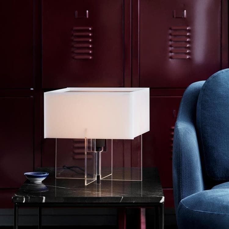 lampa stołowa z plexi H30cm CROSS-PLEX Bialy