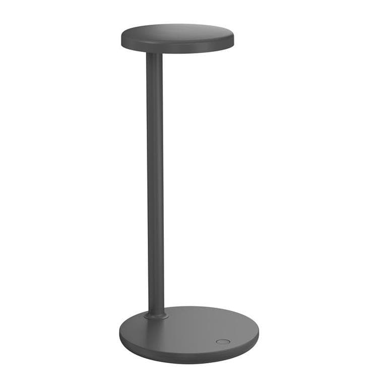 Lampa stołowa bezprzewodowa z Stacją dokującą Wys.35 cm OBLIQUE QI szary antracyt