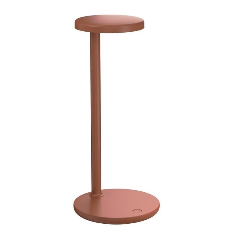 Lampa stołowa bezprzewodowa z Stacją dokującą Wys.35 cm OBLIQUE QI rdza
