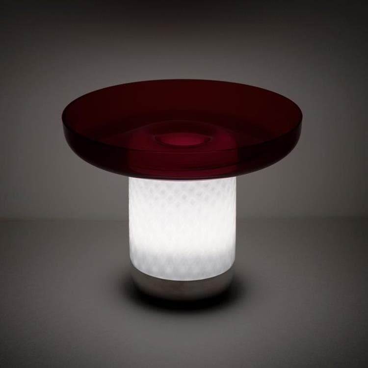 Lampa stołowe bezprzewodowa Wys.21cm BONTÀ rouge