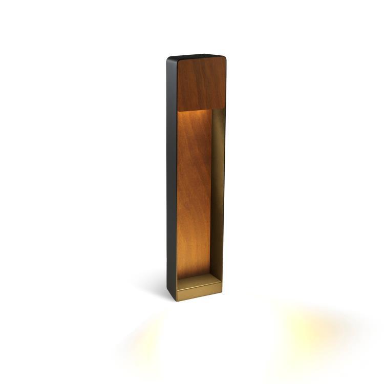 Pachołek zewnętrzny LED H60cm LAB drewno iroko barwiony