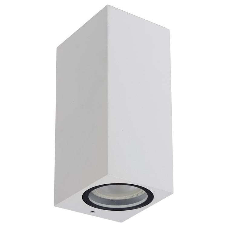 Outdoor wall lamp 2 lights square H16cm ZARO Bialy