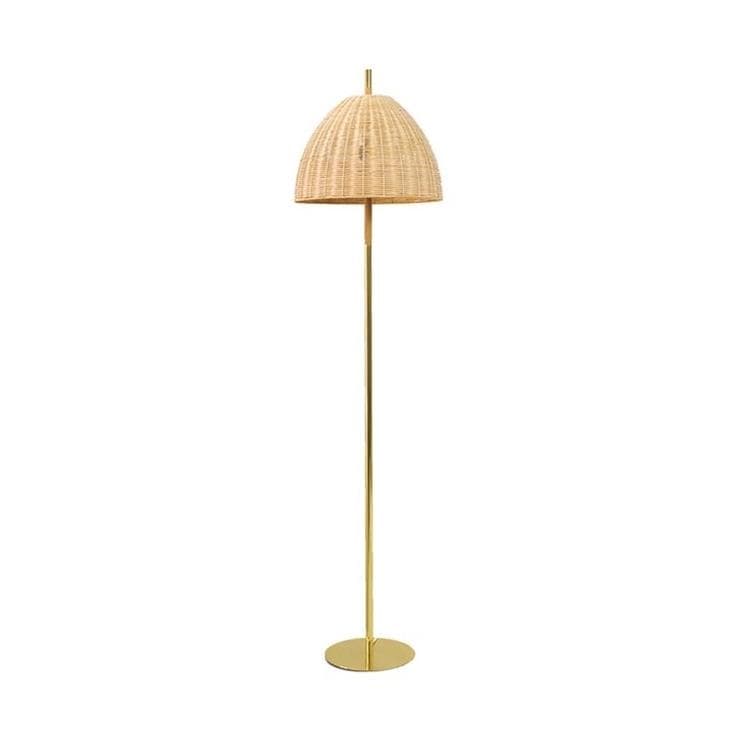 Lampa podłogowa Mosiądz/Rattan Wys.164cm AMÀ naturalny