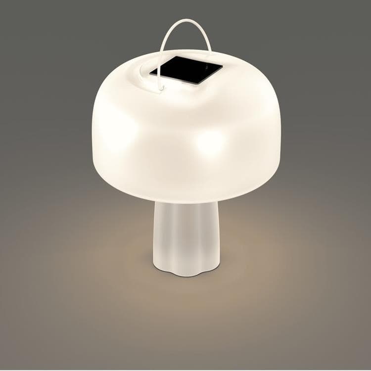 Solarna zewnętrzna lampa stołowa LED H40cm BOLETI Bialy