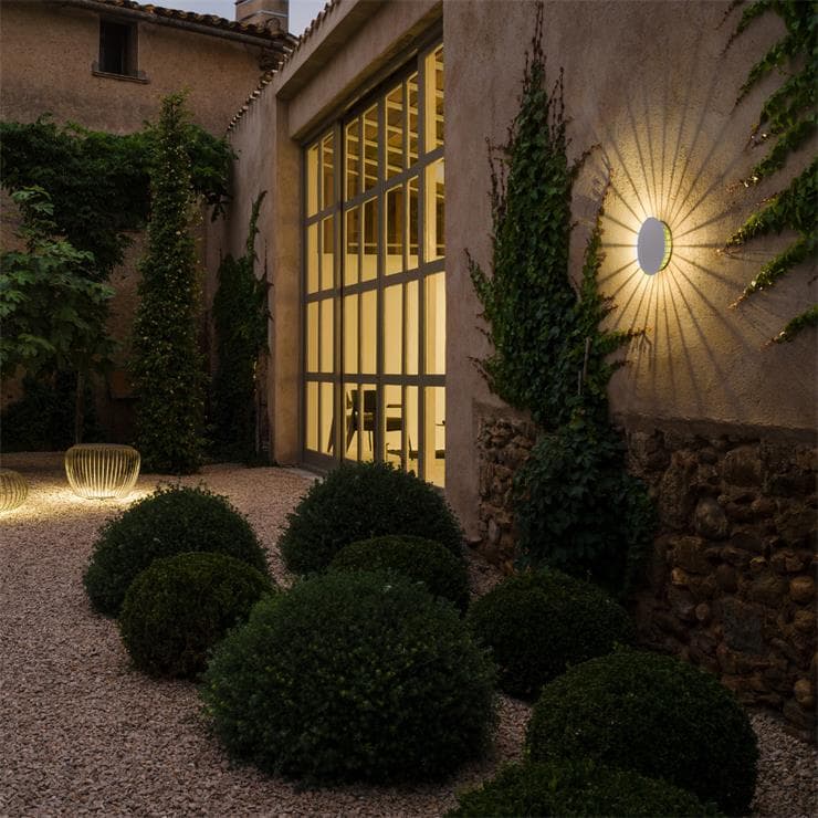 Outdoor LED wall lamp Ø26cm MERIDIANO bialawy