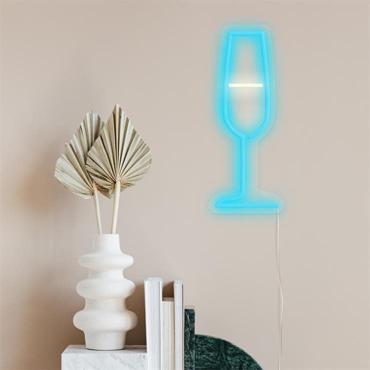  CHAMPAGNE - Neon LED L40cm Niebieski