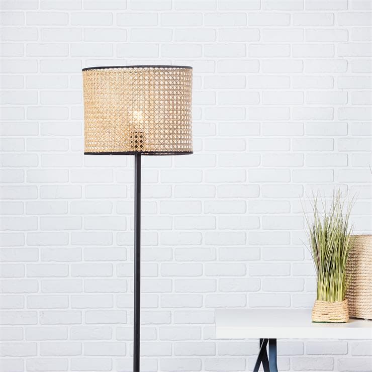 lampa słupkowa Metal/Rotin H154cm WILEY 