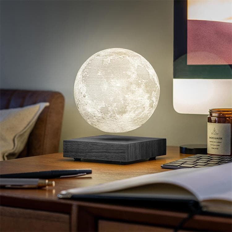 LED lewitująca lampa księżycowa H18cm MOON Czarny
