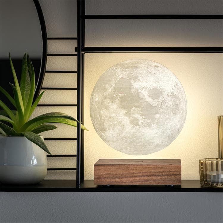 LED lewitująca lampa księżycowa H18cm MOON orzech wloski