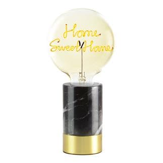 AMOUR Lampe à poser Métal/Verre H 28.2cm Noir et Rouge/Fumé Message In The  Bulb - LightOnline