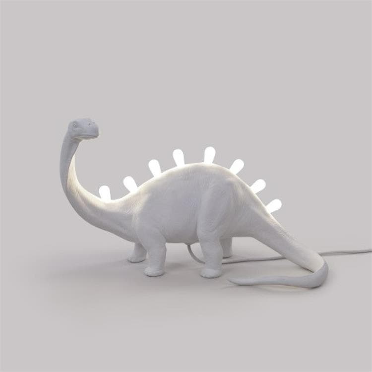 Lampa Dinosaur USB H33.5cm BRONTOSAURE Bialy