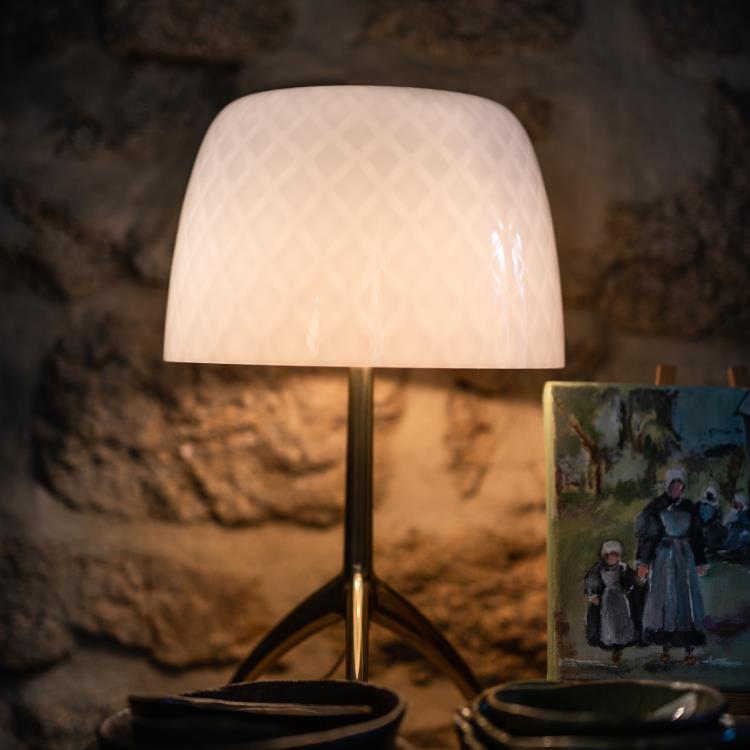  LUMIERE 30th PICCOLA - Lampe à poser Métal & Verre avec Variateur H35cm 