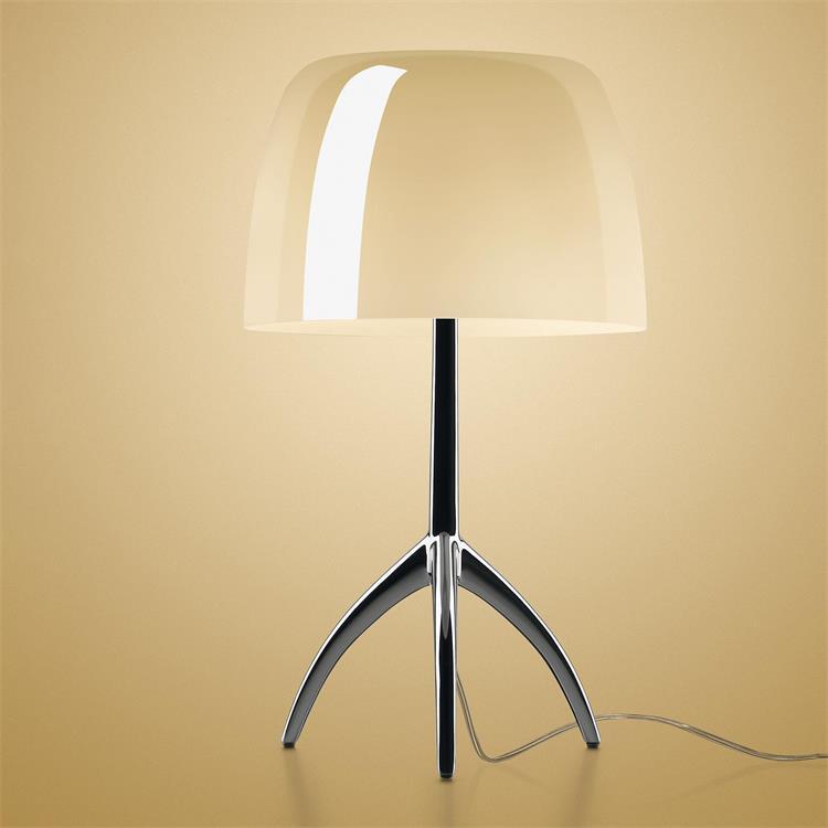 Metal & Glass Table Lamp with Dimmer H45cm BIG LIGHT 