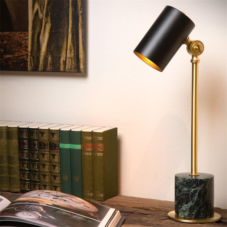 Lampa biurkowa metalowa H48cm BRANDON Czarny
