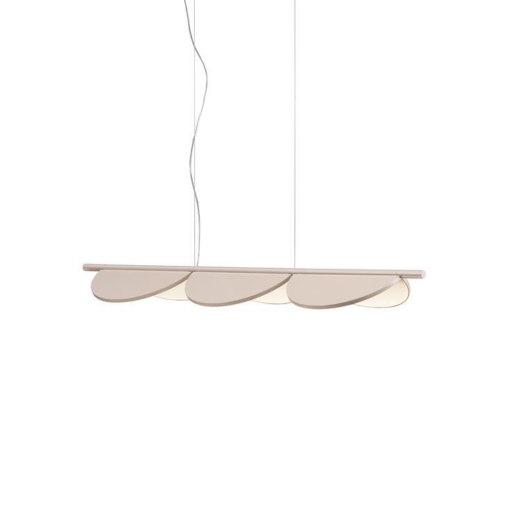 Lampa LED 3 światła L129cm ALMENDRA S3 nude