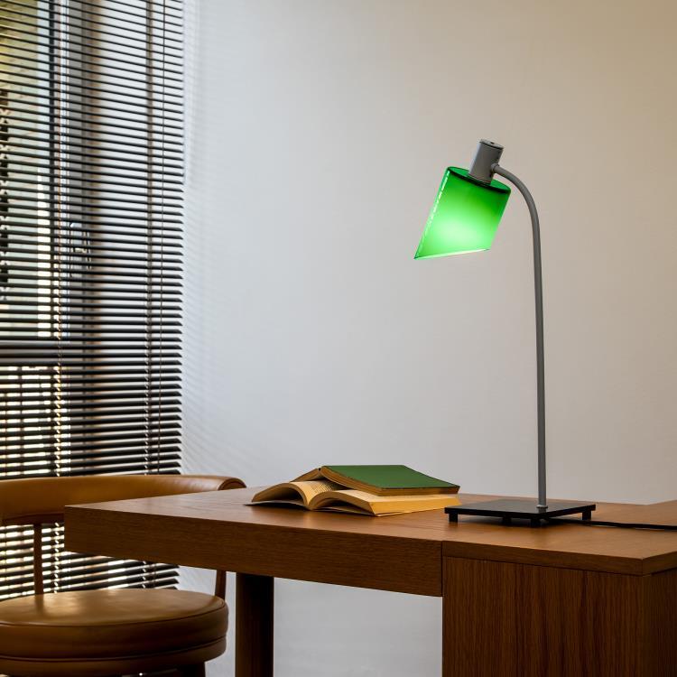 Lampa stołowa stalowo szklana H51cm LAMPA DESKTOPOWA Zielony