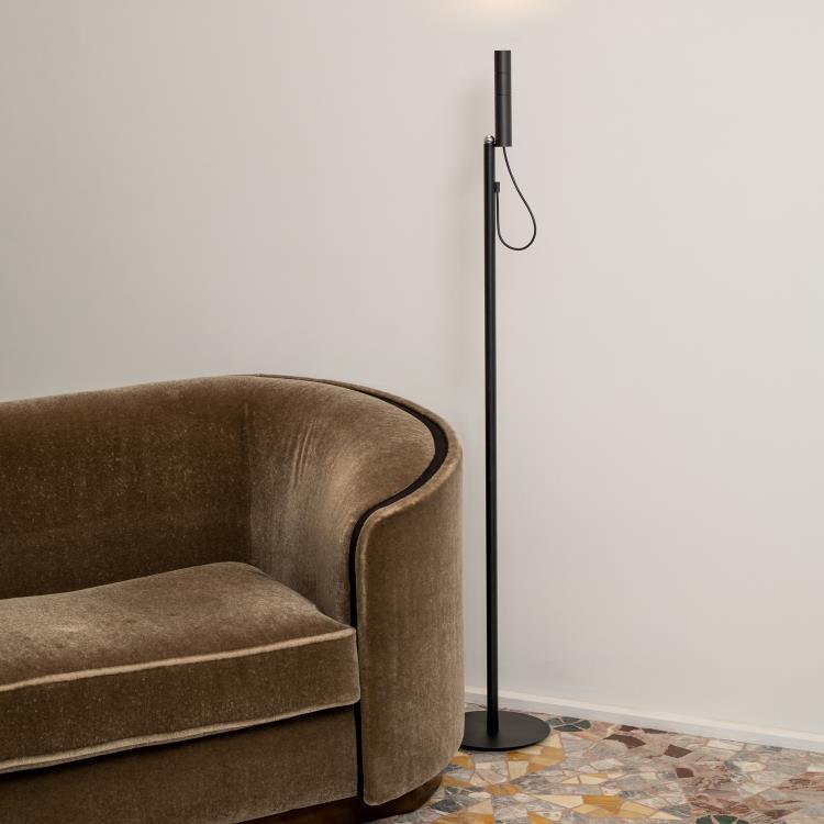 Obrotowa lampa podłogowa LED Metal H140cm TYPY Czarny