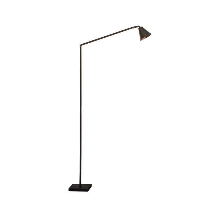 Regulowana lampa podłogowa LED Metal H114cm UNTITLED CZYTANIE CONE czarny i pomaranczowy