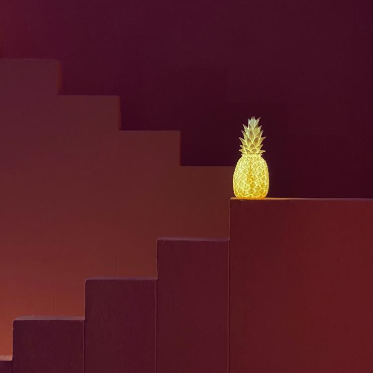 Pineapple RGB LED Lampa/Blanket H35cm PINACOLADA kosc sloniowa