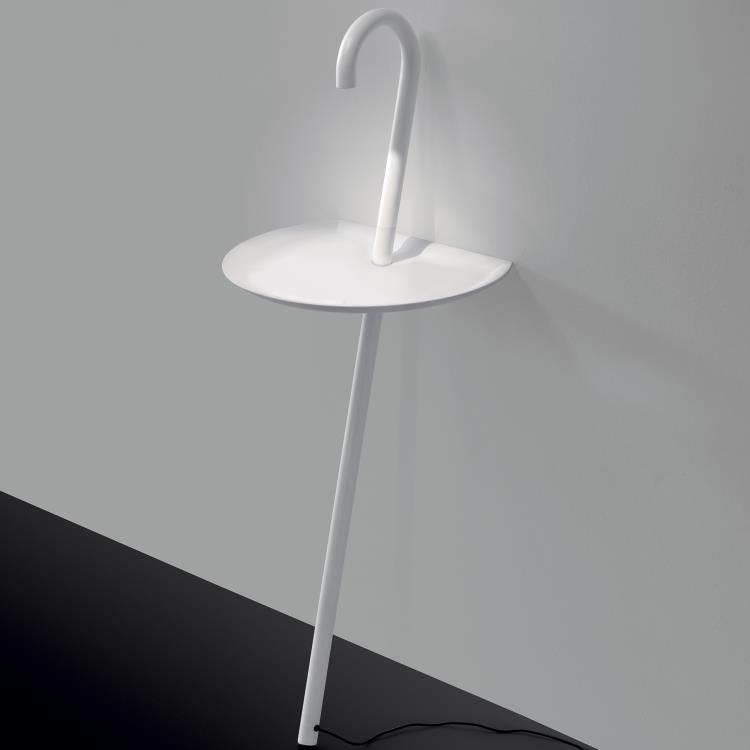 Lampa podłogowa /Lampa kieszonkowa H40cm CLOCHARD Bialy