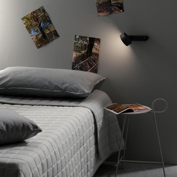 Lampa ścienna / lampka do czytania LED Metal Ø9.6cm TOGGLE antracyt