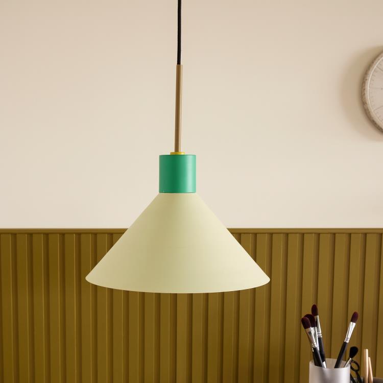 Metalowa lampa wisząca H38cm CRAYON Zielony