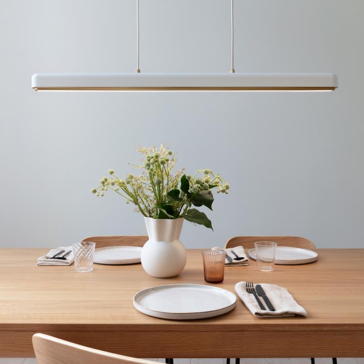 Lampa LED ze ciemniaczem L100cm HAZEL BRANCH Bialy