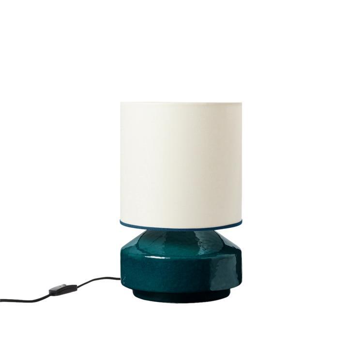Ceramiczna lampa stołowa H27cm CLAUDE niebieski sarah