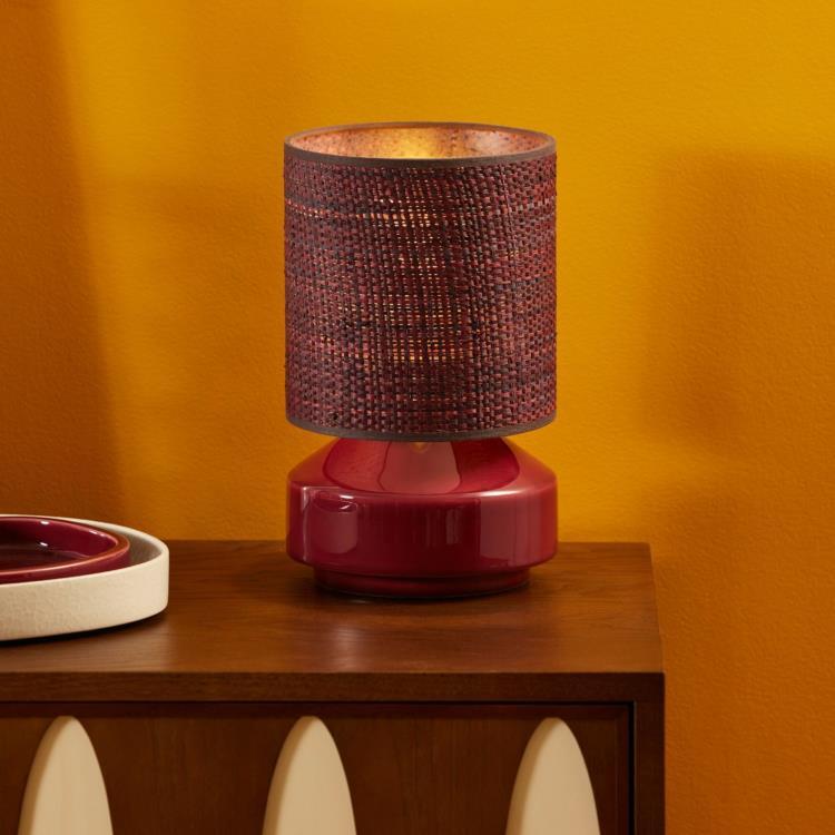 Ceramiczna lampa stołowa H27cm CLAUDE imitowana edycja Blackcurrant