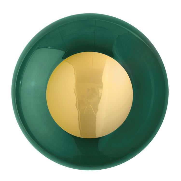 Lampa ścienna z dmuchanego szkła Ø36cm HORIZON SURFACE bluszcz zielony