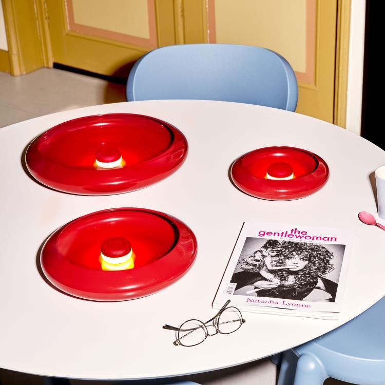 Zewnętrzna lampa stołowa lub lampa ścienna Ø30cm OLOHA MEDIUM lobby czerwone