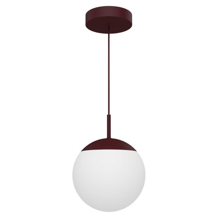 Szklana lampa wisząca Ø25cm MOOON Cerise noire