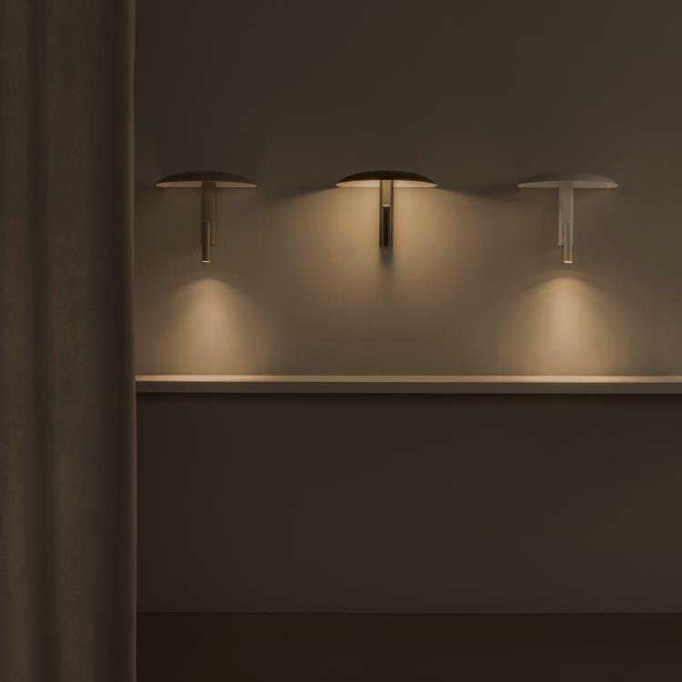 lampa ścienna LED z metalową lampką do czytania H21cm KONOHA szary piankowy mat
